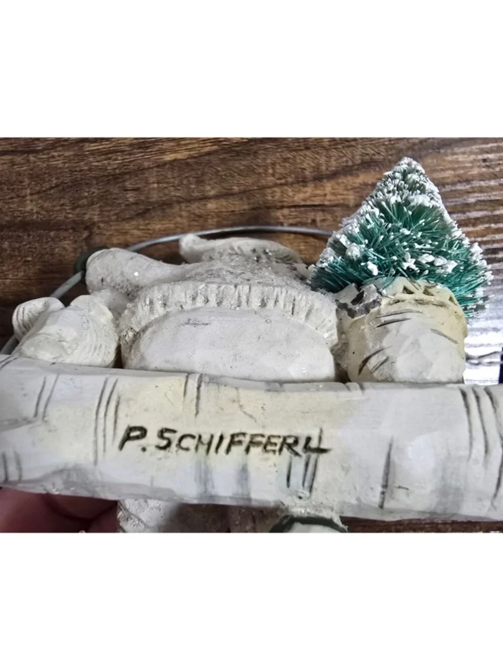 NWT Pam Schifferl Santa On Swing Ornament Midwest Cannon Falls Winter White